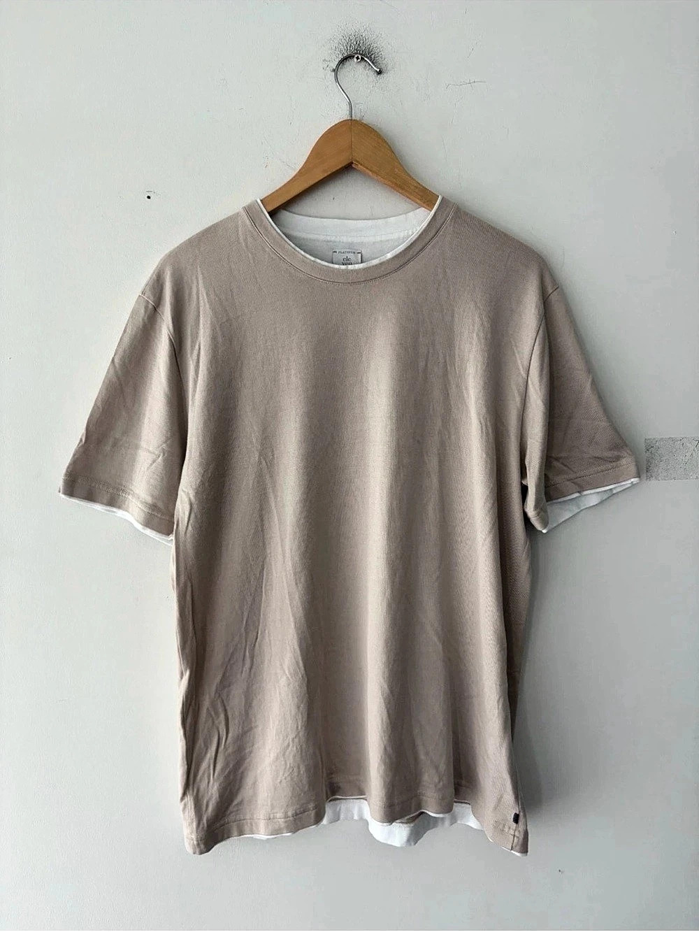 Eleventy Platinum Collection Double Layer T-Shirt Beige Medium